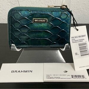 Brahmin Anita EVERGREEN KALOPSIA Small Leather Wallet NWT